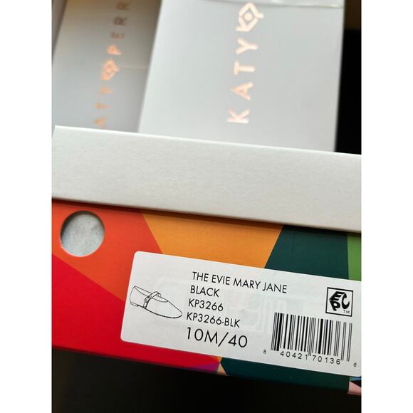 Katy Perry Women's The Evie Mary Jane Ballet Flats Black 10M New in Box! - Picture 9 of 9